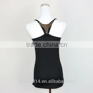 Custom Wholesale Women LQ41WC06003 Stringer Cotton Spandex Print Tank Top thumbnail-2