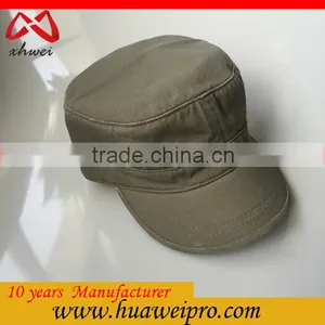 Good Quality 3D Embroidery 100% Cotton Twill Military Cap for Army Blue 3 Panel Military Hat thumbnail-6