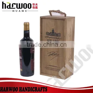 Wood Good Quality Handmade Unfinished Wooden Wine Box thumbnail-5