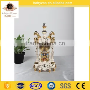 Luxury Ceramic Wall 16.5" Pendulum Clock,Antique Table Clock Made in China thumbnail-1