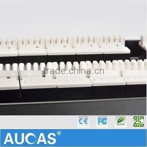 Aucas Taiwan Brand RJ11 Communication Cable Patch Panel 50 Port For Telephone Cable Hot Price thumbnail-6