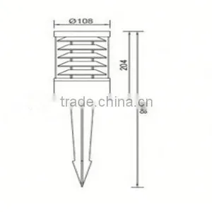 New Morden Design Pole Support Outdoor 5yrs Warranty15W LED Garden Light thumbnail-1