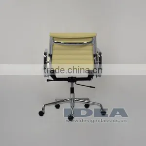 Replica EA117 Charles Office Chair - Cream White Color Genuine Leather thumbnail-5