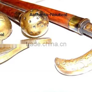 NAUTICAL ANTIQUE BRASS DIFFERENT DESIGN WALKING CANES-DECORATIVE WALKING CANES-BEAUTIFUL WALKING CANES Wk1178 thumbnail-5