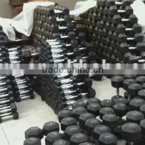 Hex Rubber Coated Dumbbell thumbnail-1