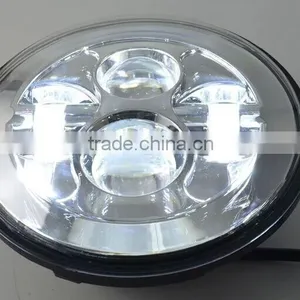 Latest Design 7 Inch Headlight Round 12V 24V High Low Beam H4 Motorcycle Led Headlight for Jeep Wrangler thumbnail-4