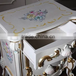 Classical Carved Furniture Antique Reproduction French Bedroom Bedstand-Italian Bedroom Furniture thumbnail-2