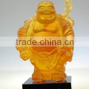 Factory Wholesale Large Size Crystal/Jade Transparent Buddha Statue---Good for Wealth thumbnail-1