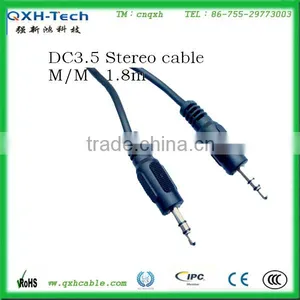 3.5mm Black Stereo DC Cable Factory Supply thumbnail-2
