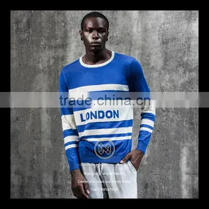 Men's Flat Stripe Knitted Sweater Teenager Pullover Sweater thumbnail-5
