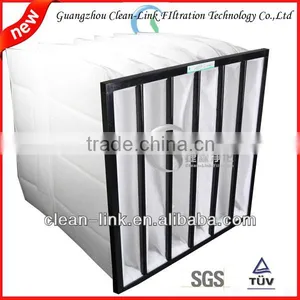 G4 High Efficiency Aluminum Frame Hot Melt Synthetic Fiber Bag Air Conditioner Filter thumbnail-1