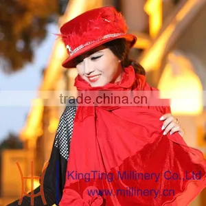 2015 Red Lady Fashion Cloche Hat thumbnail-1