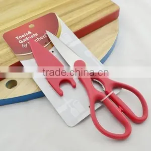 Hot Sale Multi-purpose Kitchen Scissors With Safety Cover and TPR Handle thumbnail-1
