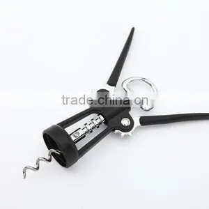 Black New Zinc Alloy Champagne Opener Red Wine Opener thumbnail-2
