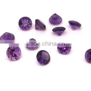 High Quality Gemstones Amethyst Loose Round Gemstone thumbnail-1