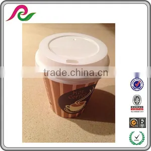 Custom Logo Printed Disposable Paper Coffee Cup With Lid thumbnail-1