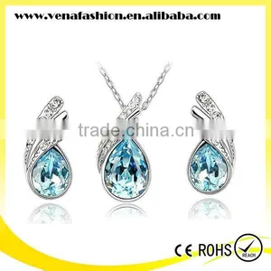 Crystal Beautiful Wholesale Jewelry Set, Bridal Jewelry Set Quality Choice thumbnail-1