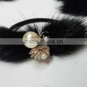Cute and Colorful Real Mink Fur Hairband Accessories for Beautiful Girl thumbnail-3