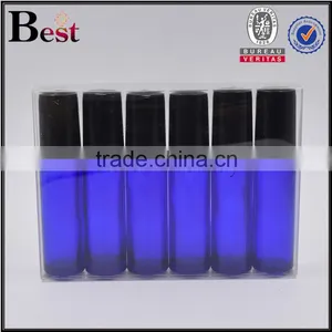 10ml Empty Dark Blue Perfume Bottle Roller in Package thumbnail-2