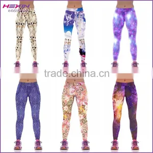Fashion Colorful No MOQ Galaxy Print Leggings OEM Welcome thumbnail-6