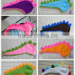 Hot Wholesale Baby Animal Crochet Hat For Winter,Dinosaur Hat thumbnail-1