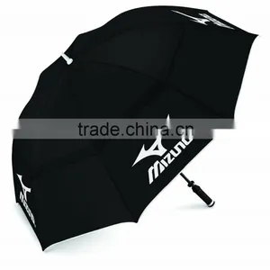 High Quality Pongee Logo Branding Straight Golf Umbrella thumbnail-1