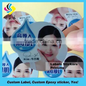 Custom Cosmetics Bottle Hot Foil Printing Label Sticker Transparent Glitter thumbnail-3
