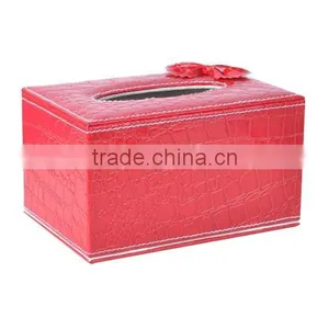 New Year Gift Imitation Crocodile Leather Custom Tissue Paper Box thumbnail-5
