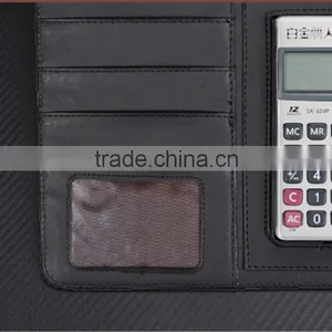 Dongguan Factory Direct Multi-function File Folder With Calculator, Custom pu Leather Portfolio With MEMO Pad thumbnail-5