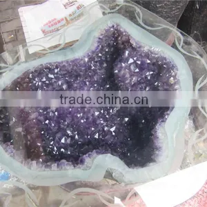 Large Natural Amethyst Quartz Crystal Geodes thumbnail-1