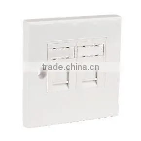 China Supply High Quality Cat6 Double Port Rangle J45 Network Face Plate With Low Price thumbnail-5