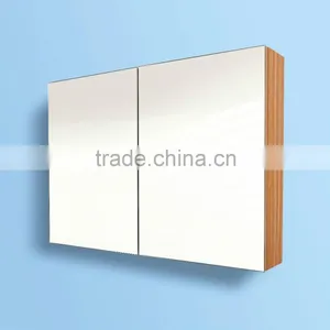 Wooden Bathroom Mirror Cabinet Mirrored Shaving Cabinet thumbnail-3