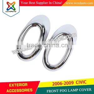 CHROME FRONT FOG LAMP COVER FOR HOND A CIVI C 2006-2009 thumbnail-1