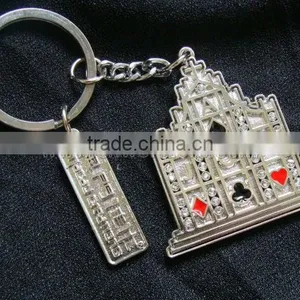 Hot Selling Fashion House Shape Metal Keychain thumbnail-1