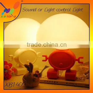 2015 New Creative Intelligent Robot Lamp Lovely Light and Sound Control LED Night Light thumbnail-1