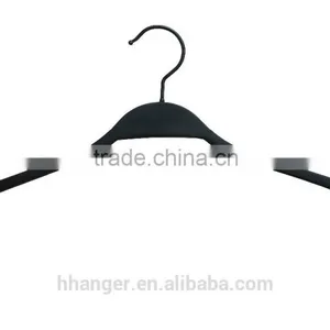 Head Laminated Urltra Thin Hangers in Black for Wholesale Logo Printed Workable Flat Body Wood Top Jacket Hangers thumbnail-4