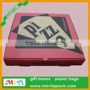 Fast Food Cake Pack Mailing Boxes Takeout Pizza Container in Kraft 14'' Box thumbnail-1