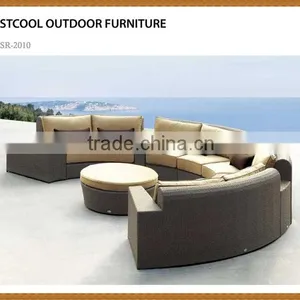 High End Sectional Sofa Set Outdoor Rattan Sofa Furniture thumbnail-1
