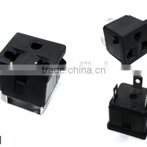 SS-601 UPS Power Plug Socket, us 3 Pin Power Socket, Philippines Type Socket 3-pin Plug Socket thumbnail-3