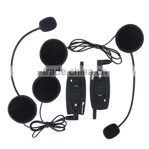 2 Pcs V2-500 Motorcycle Moto Bluetooth Helmet Headset Intercom Intercomunicador de Motos Headphone for 2 Riders thumbnail-1