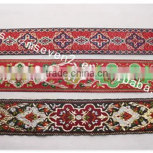 Hot Selling Ethnic 4cm Width Polyetser Jacquard Ribbon Wholesale thumbnail-2