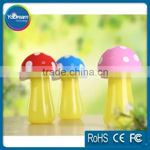 USB Mushroom Humidifier Led Light Diffuser Touch Button Ultrasonic Humidifier Cartoon Humidifier thumbnail-1
