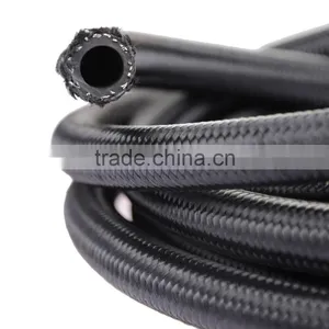 1 Meter Black Nylon Stainless Steel Braided AN8 8-AN Fuel Hose Oil Gas Hose thumbnail-3
