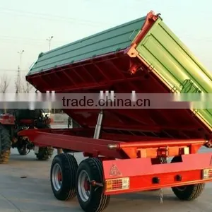 Tractor Hydraulic Farm Tandem Tippping Trailer, Tipping Wagon, Dump Trailer, Dump Wagon 5 Ton, Rear and Side Tipping thumbnail-1