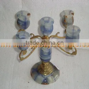 WholeSale 2017 New Design BEST POPULAR ONYX PATCH COLORED CANDLE HOLDERS STANDS thumbnail-2