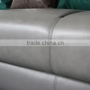Grey Color Genuine Leather Tufted Sofa Set, Special Design Modern Living Room Leather Sofa(MOQ=1 SET) thumbnail-5