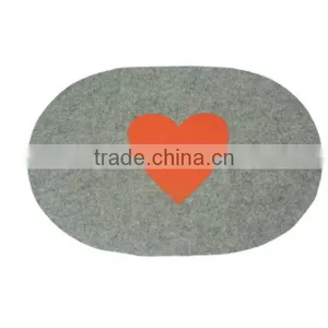 Store More Heart Logo Grey Liquid Absorbent and Heat Resistant Felt Mat thumbnail-1