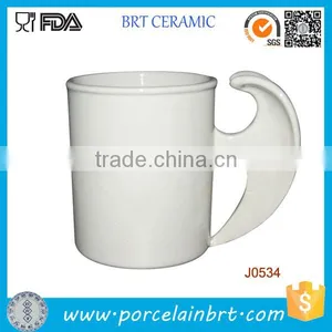 White Porcelain Bat Wing Handle Mug thumbnail-1