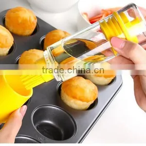 CY129 Olive Oil Vinegar Dispenser Bottle Basting Brush Pour Baste Store Space Saver Salad Dressing Cruet Food Storage Container thumbnail-6