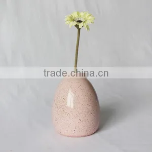 Pink Speckled Concrete Tall Vase Concrete Flower Vase thumbnail-1